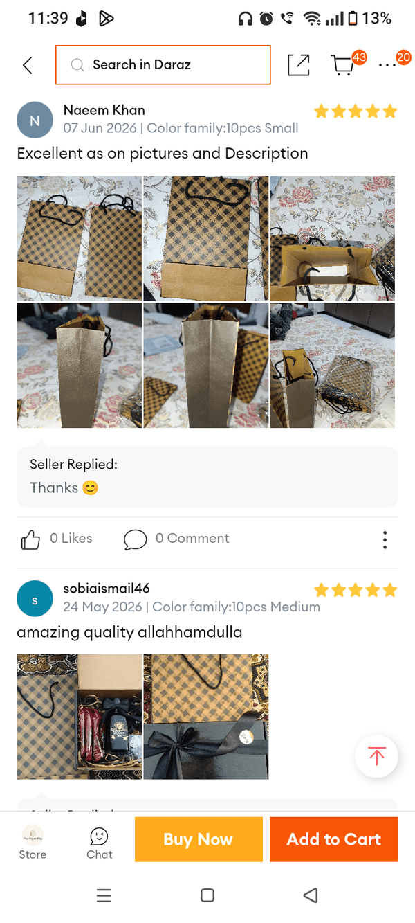 Customer review from our Daraz store