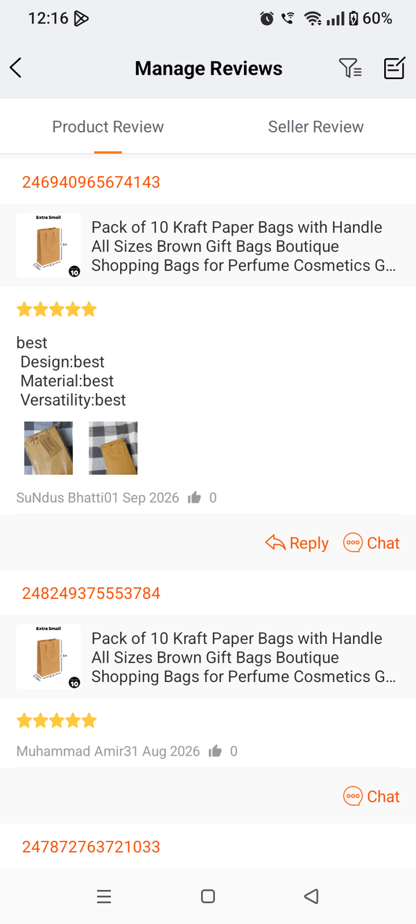 Customer review from our Daraz store
